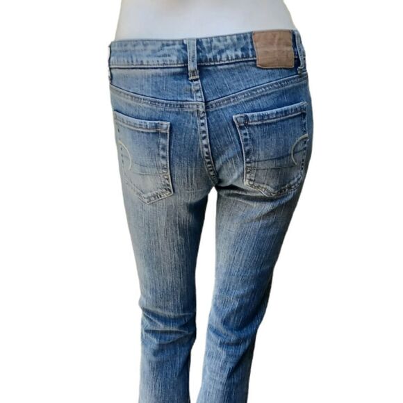 12079....American Eagle Bootcut Jeans Size 2L, W28", 29" Inseam 7" Rise - Picture 4 of 6